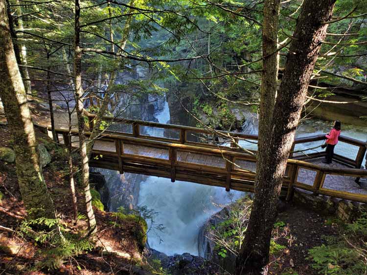 bridge over waterfall